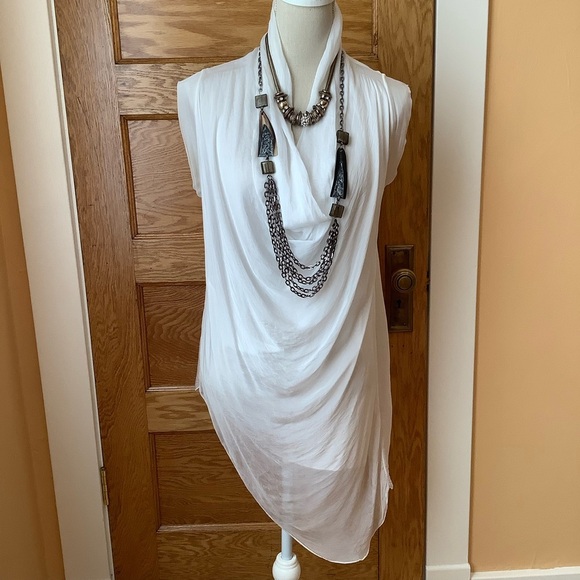 VINTAGE Gold & Rhinestone Clustered Bead Chain Necklace - Picture 5 of 8